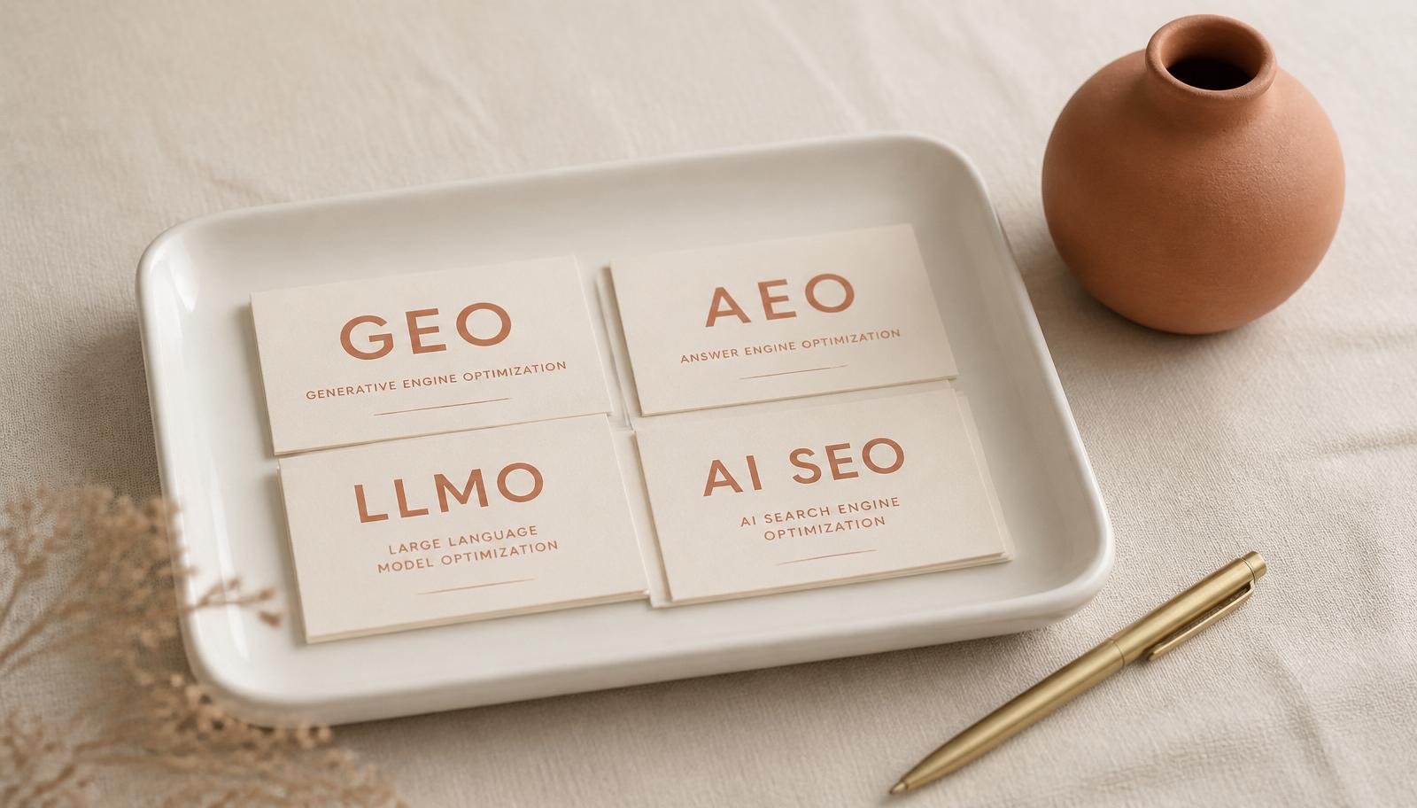 GEO, AEO, LLMO, AI SEO: why so many names?